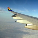 In flight on South African Airways