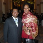 Felix A. Maradiaga and Teresa Kay-Aba Kennedy at World Economic Forum in Rio
