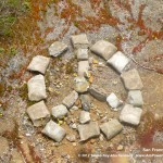 Peace Symbol in rock formation